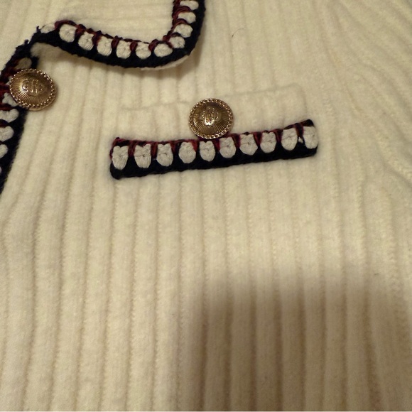 Maje Contrasting Rib Cropped Cardigan - Picture 5 of 8